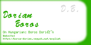 dorian boros business card